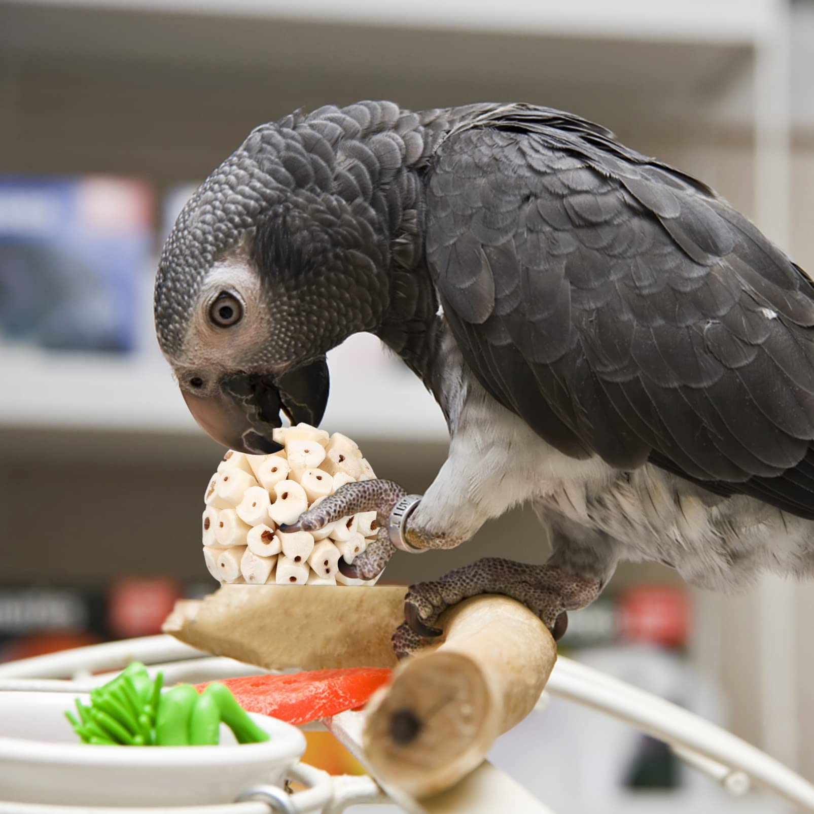 BESPORTBLE 15pièces Jouets pour Oiseaux Balles à Mâcher Caoutchouc pour Perroquets Ondulées Et Cockatiels pour Entraînement Mastication Et Décoration De Cage