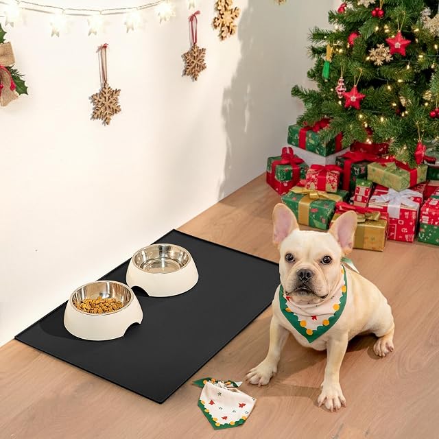 Foto 2 de 8 de Conlun Alfombra Alimentación para Perros,Silicona Alfombrilla para Comedero