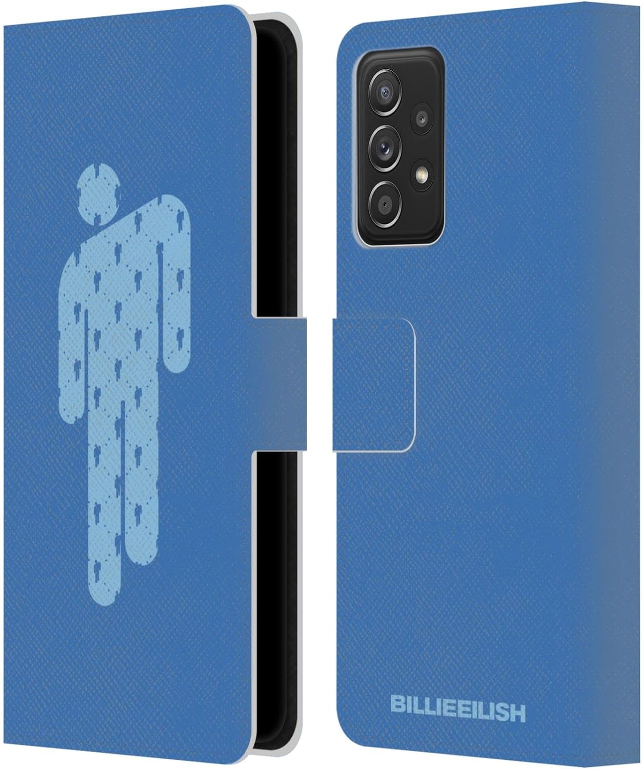 Head Case Designs Officially Licensed Billie Eilish Blohsh Blue Key Art Leather Wallet Case Compatible with Samsung Galaxy A53 5G (2022)