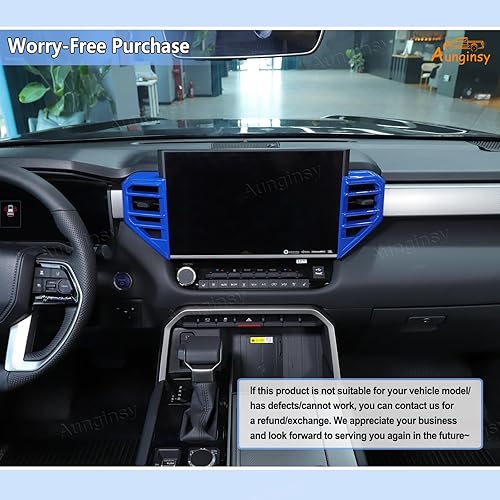 Vista 113 de Cubierta de salida de aire lateral para consola central de automóvil, compatible con Toyota Tundra 2022+ Sequoia 2023+ cubierta de panel de aire