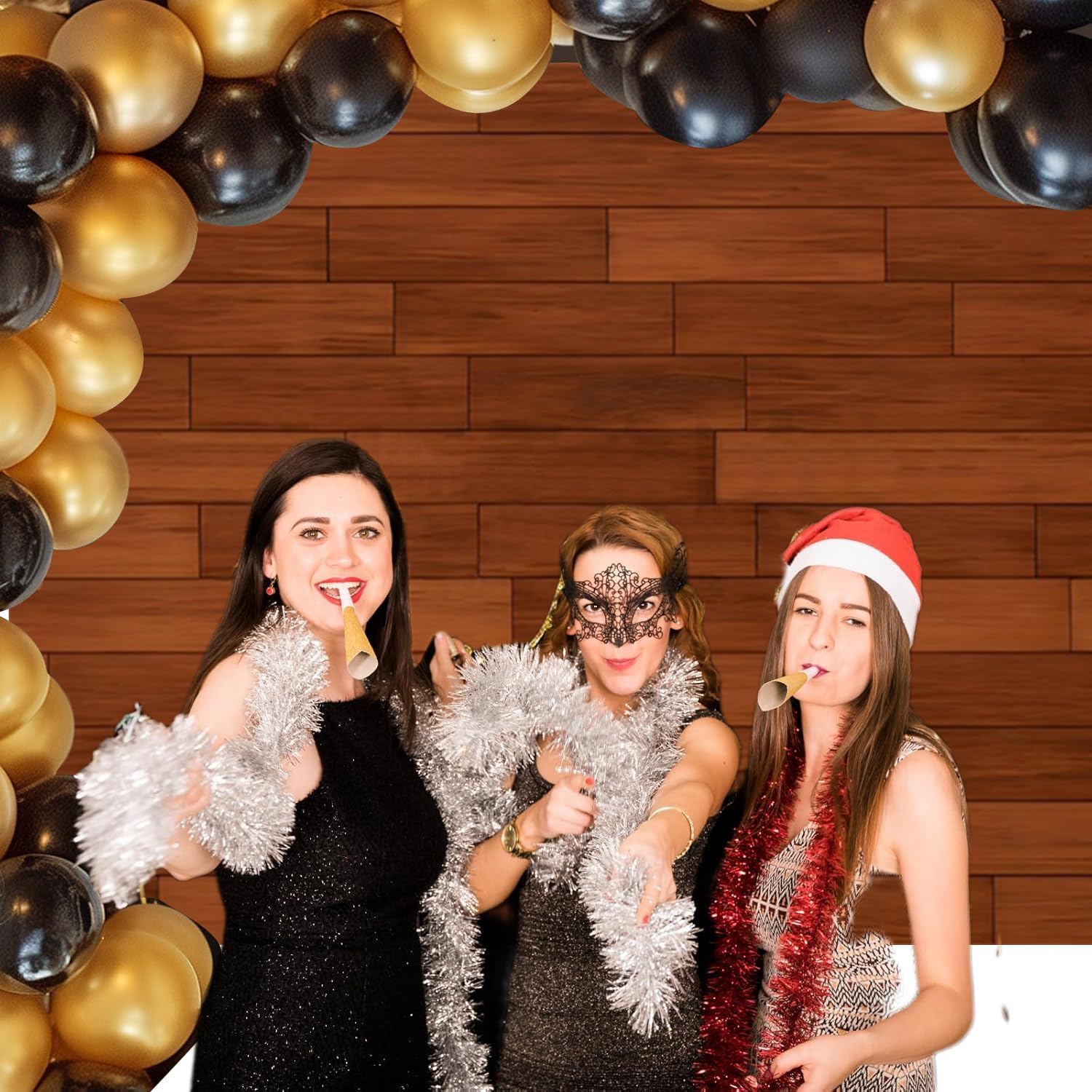 10x8ft Brown Wood Backdrops for Photoshoot Wooden Wall Background Vintage Rustic Wood Photo Backdrop Photography Baby Shower Birthday Party Decorations Easter Portrait Photo Props