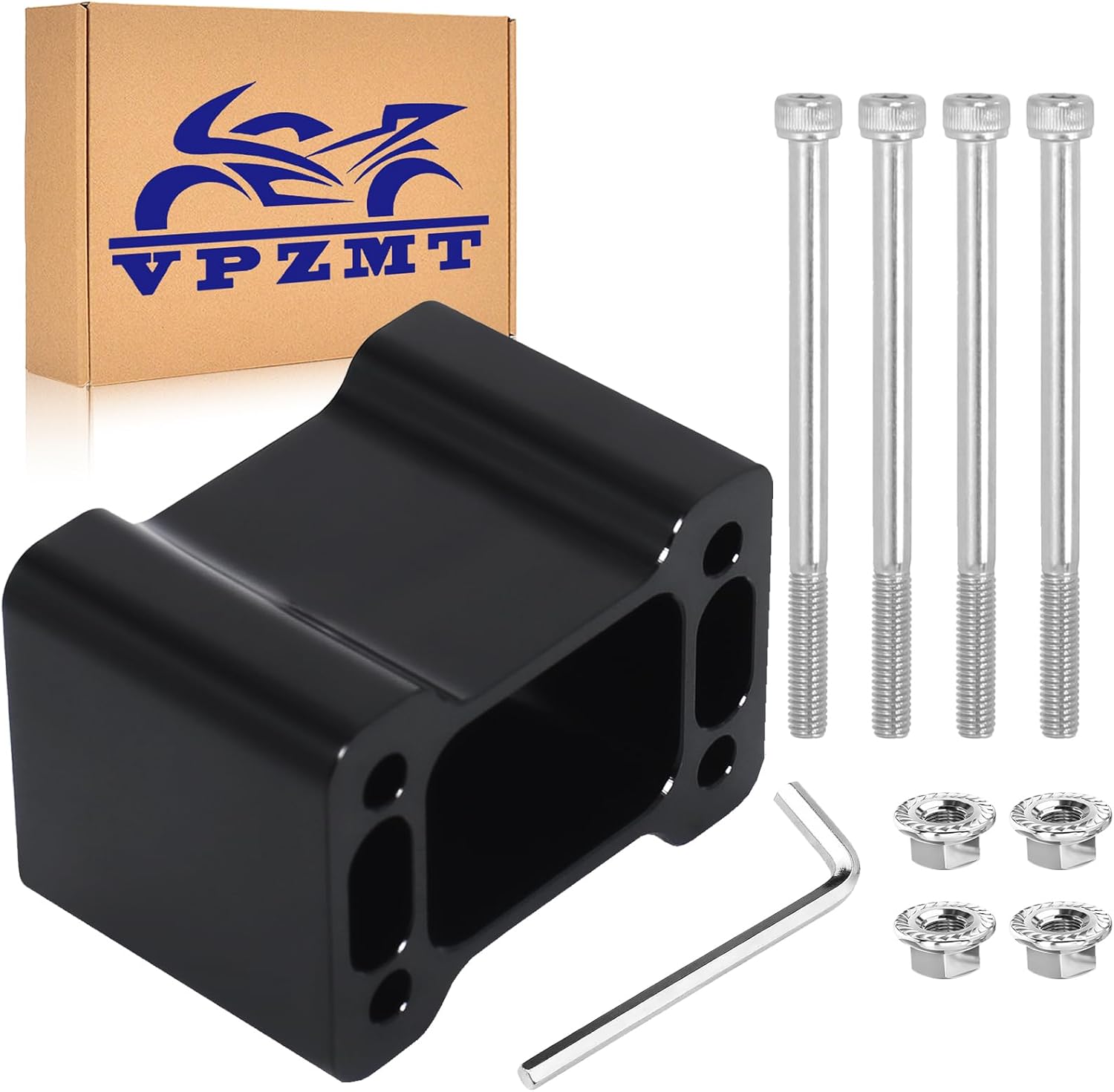 Black 2" Snowmobile Handlebar Riser Block Kit for Polaris Models with ProTaper Bars/Dragon RMK 2009-2010, Pro RMK 2011-2016, RMK Assault '09-'16, Switchback Assault '11-'16 Models