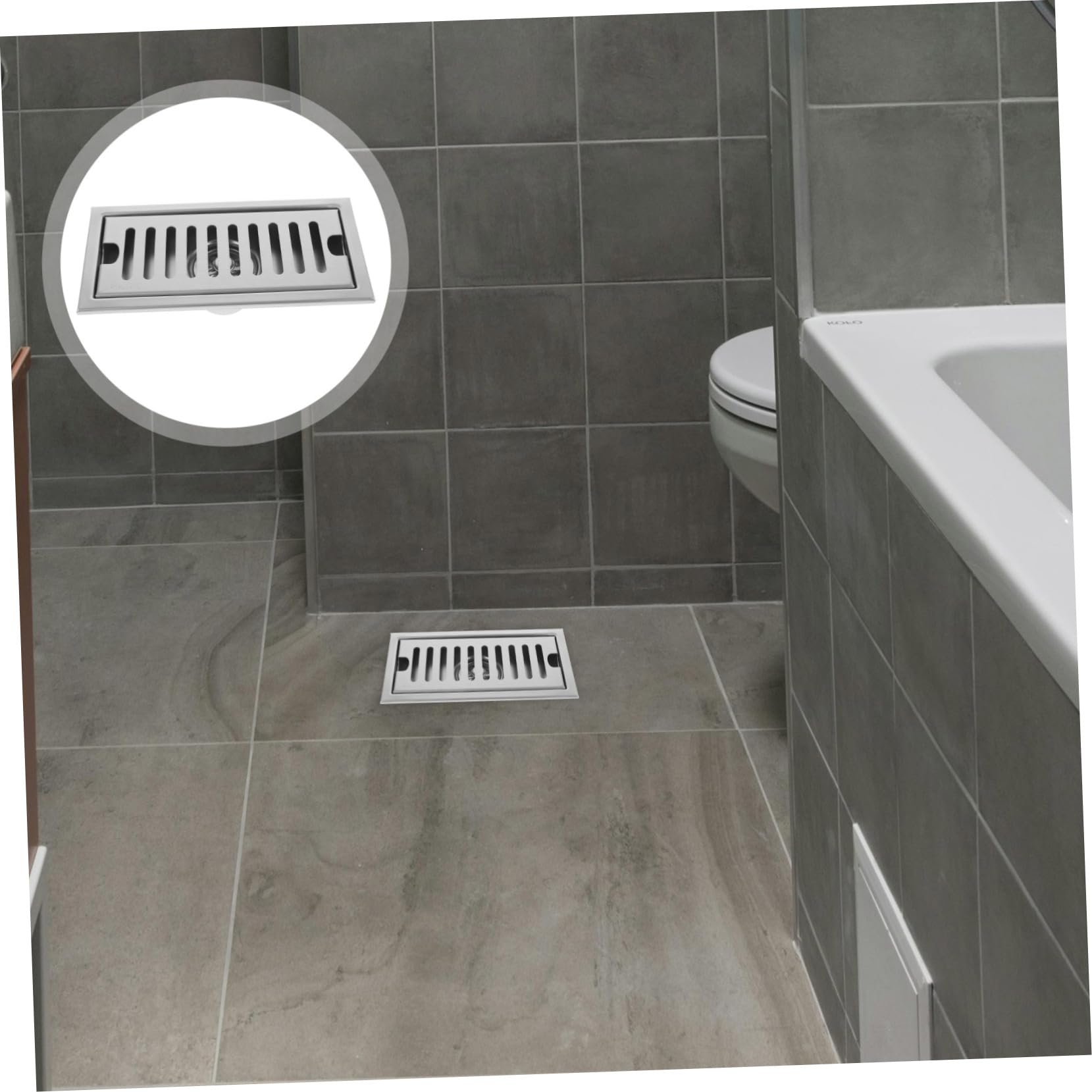 EXCEART Griglia di Scarico a Pavimento in Acciaio Inox 304, Drenaggio Rapido e Facile da Pulire, per Doccia, Bagno e Lavanderia