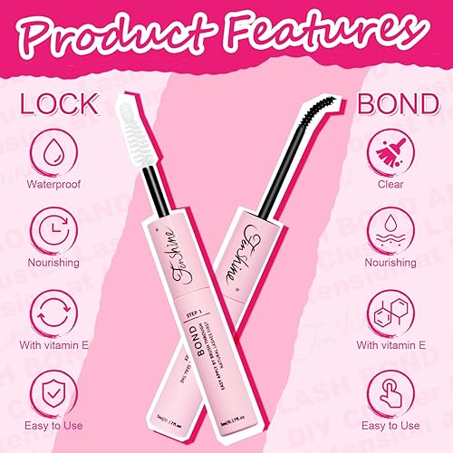 Miniatura 4 de Fenshine Adhesivo y sellado de pestañas, pegamento de pestañas en racimo para extensiones de pestañas individuales de bricolaje, adhesivo de