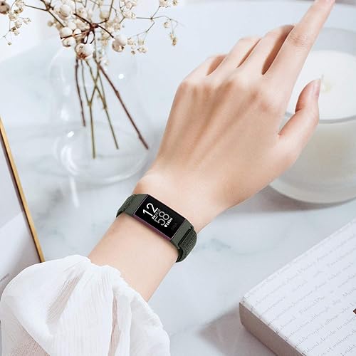 Miniatura 7 de Correas de nailon para reloj, compatibles con Fitbit Charge 4, Charge 3, Edición especial, correa de repuesto suave, deportiva, transpirable