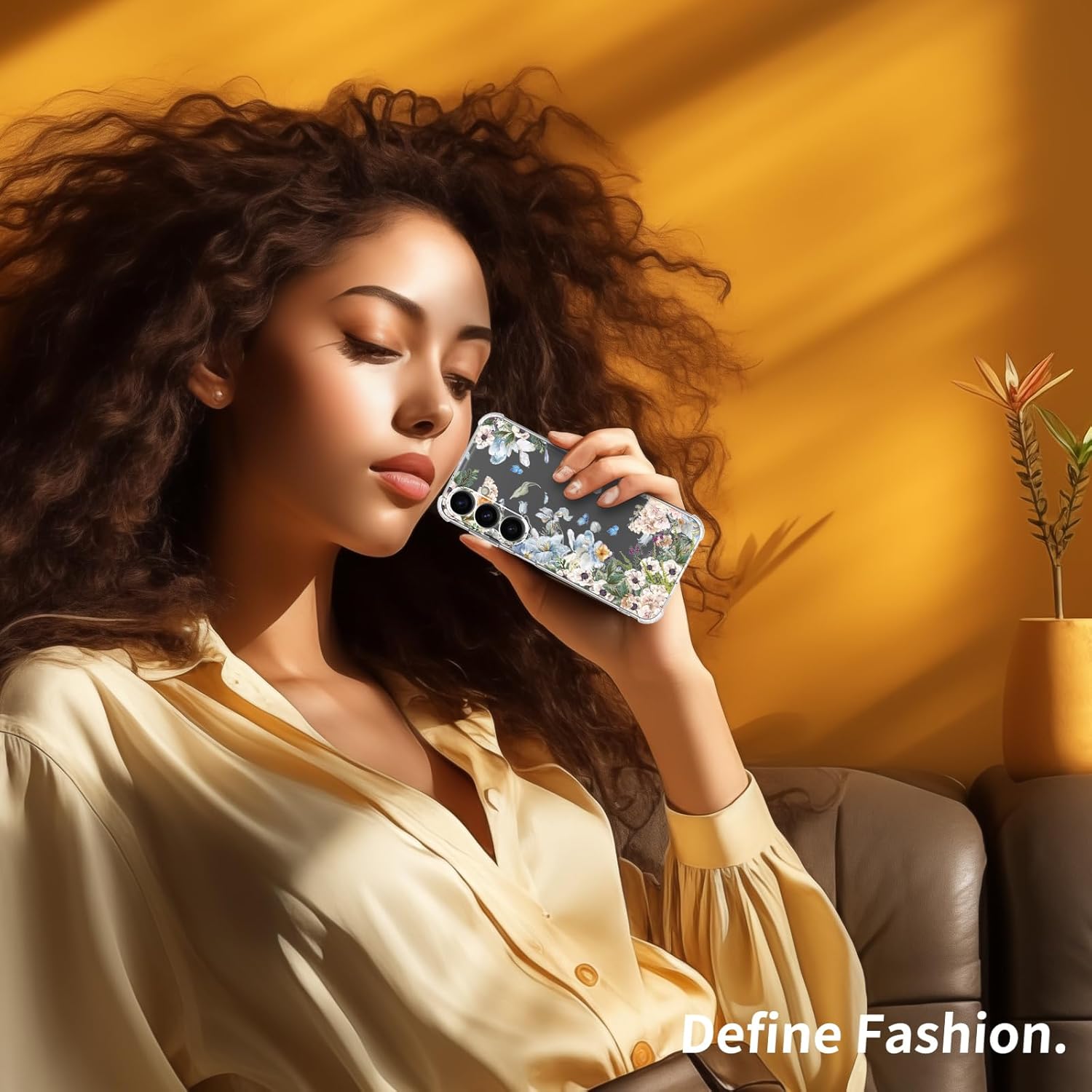 for Samsung Galaxy A36 Case 5G 6.64", [10FT Military Grade Drop Test] Flowers Soft Slim TPU Protective Shockproof Phone Case Cover（Elegant Blossom） - Image 2