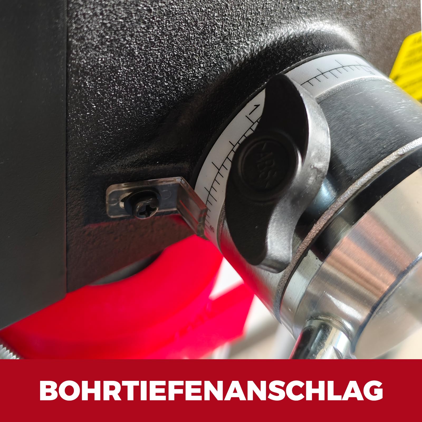 Bucktool 305 mm Tischbohrmaschine, 750 W Induktionsmotor, variable Drehzahl 440–2580 U/min, Säulenbohrmaschine mit Laser, Bohrtiefenanschlag und neigbarem Arbeitstisch für Metall, Holz und Kunststoff