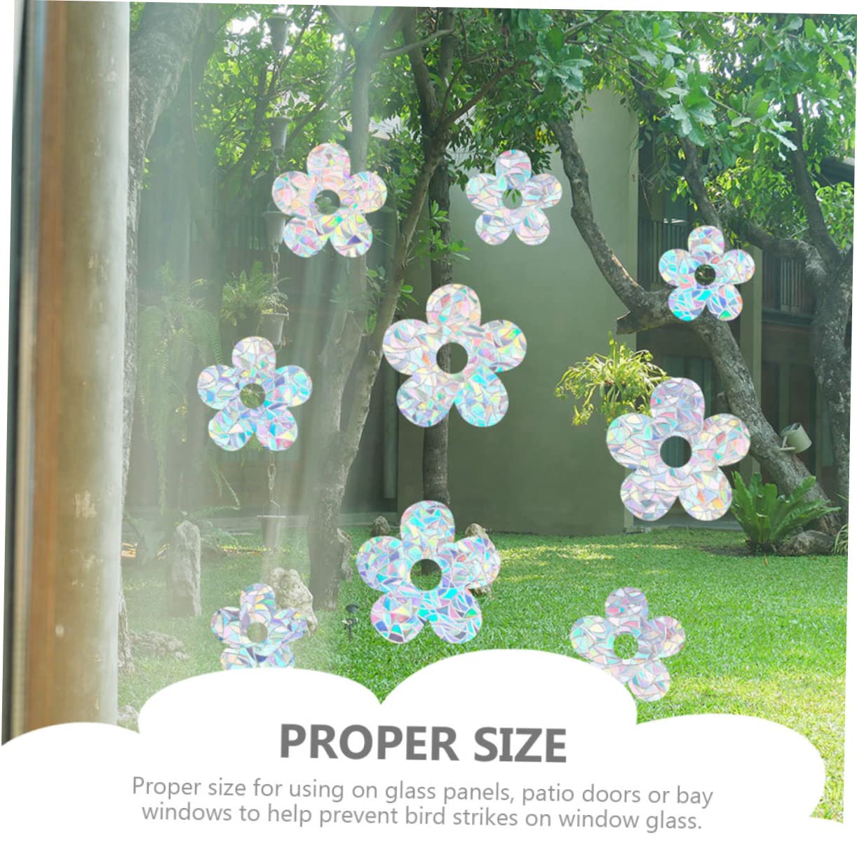 BESTOYARD 27piezas Calcomanías Decorativas De Ventana Adhesivos Estáticos De Flores y Pájaros Para Interiores Sin Residuos Fácil Aplicación Para Vidrios y Puertas De Patio