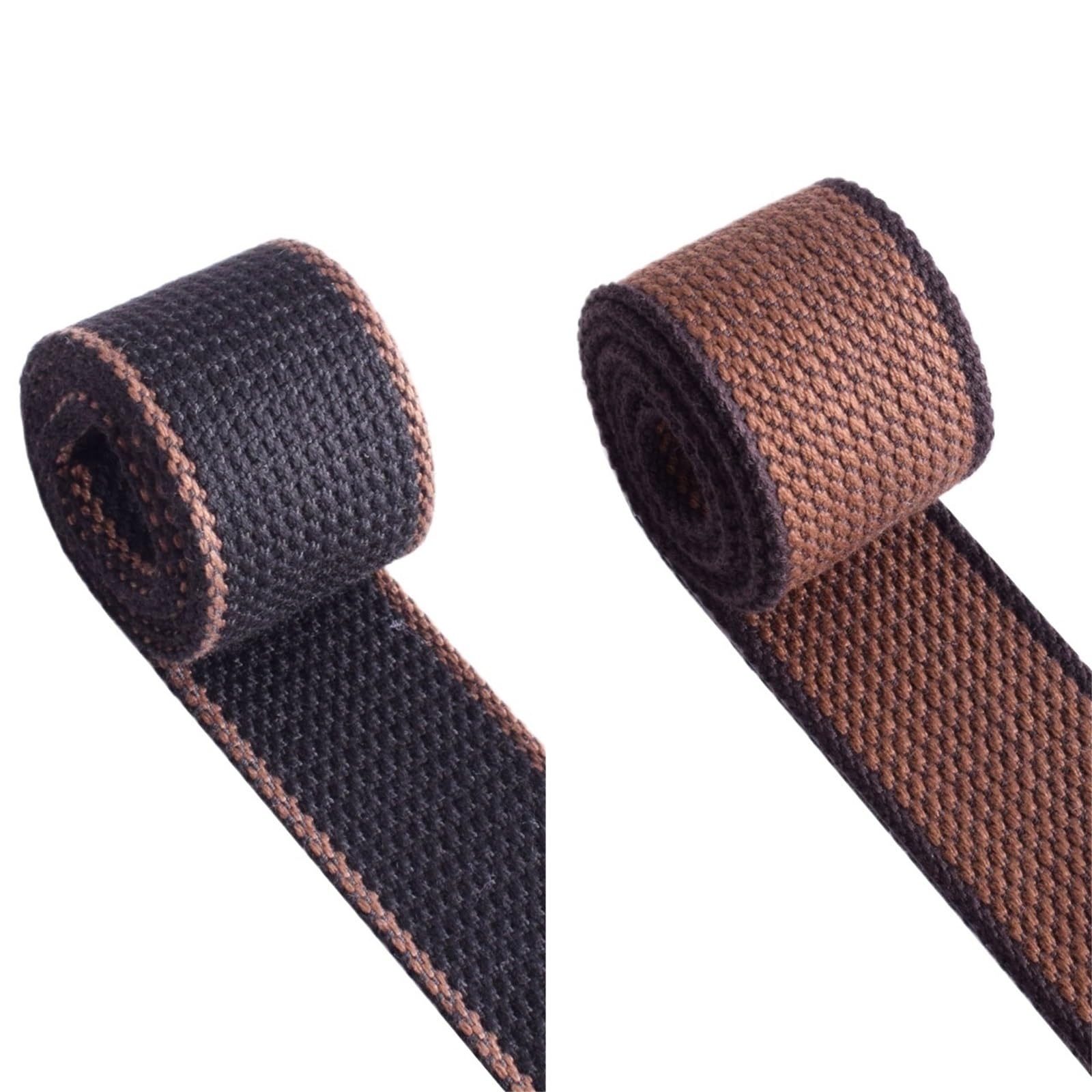 Cinta De Algodón Correas a rayas, correas de algodón resistentes, 1 1/2 ", adornos cinta tejida en marrón y negro, bolso cruzado, correa for, cordón 1/3/5 yardas(Brown 3yards)