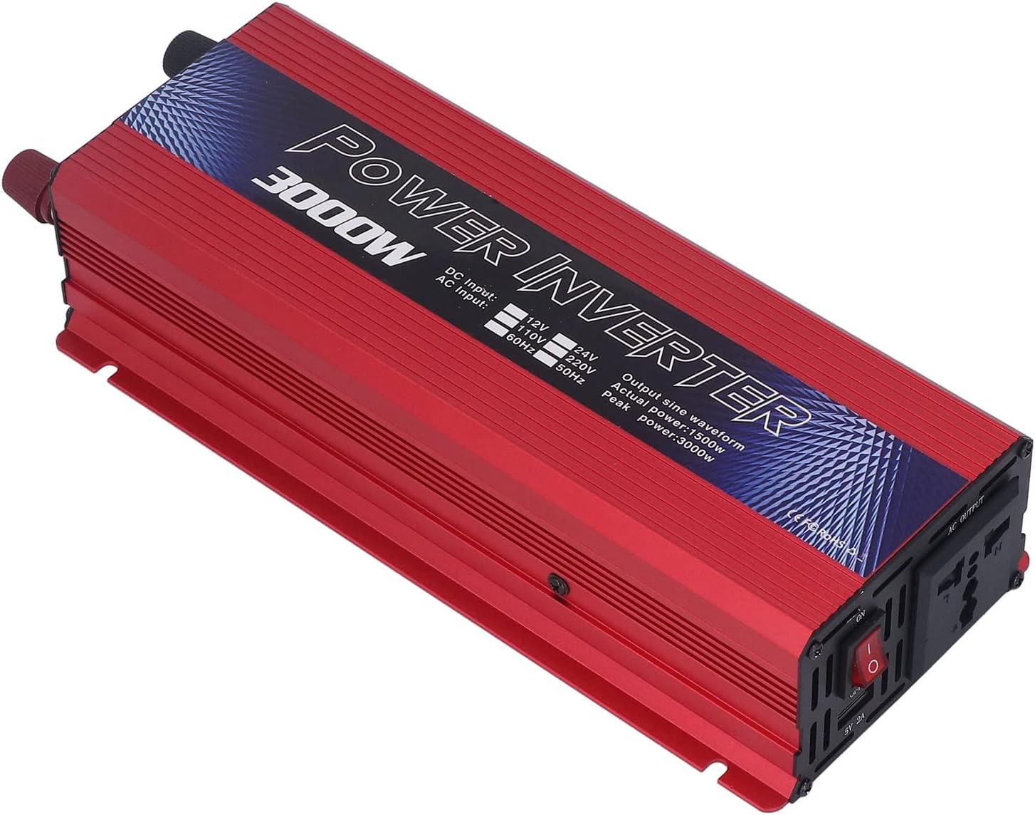 – 500 Watt Inverter, Car Power Inverter Sine Converter with USB Port Cooling Fan 500W DC 12V to AC for Charging Laptops, Fans, Game Consoles (220V)