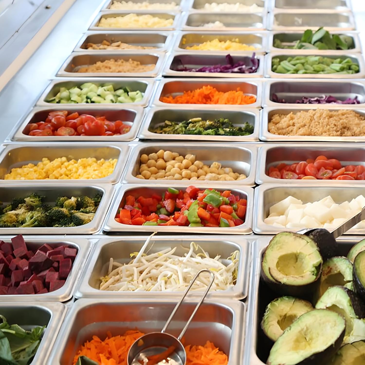 10 Pack Hotel Pans, 1/9 Size 4 Inch Deep Stainless Steel Steam Table Pan Commercial Metal Food Warmer Restaurant Catering Tray for Hotel, Home, Party, Restaurant, Buffet