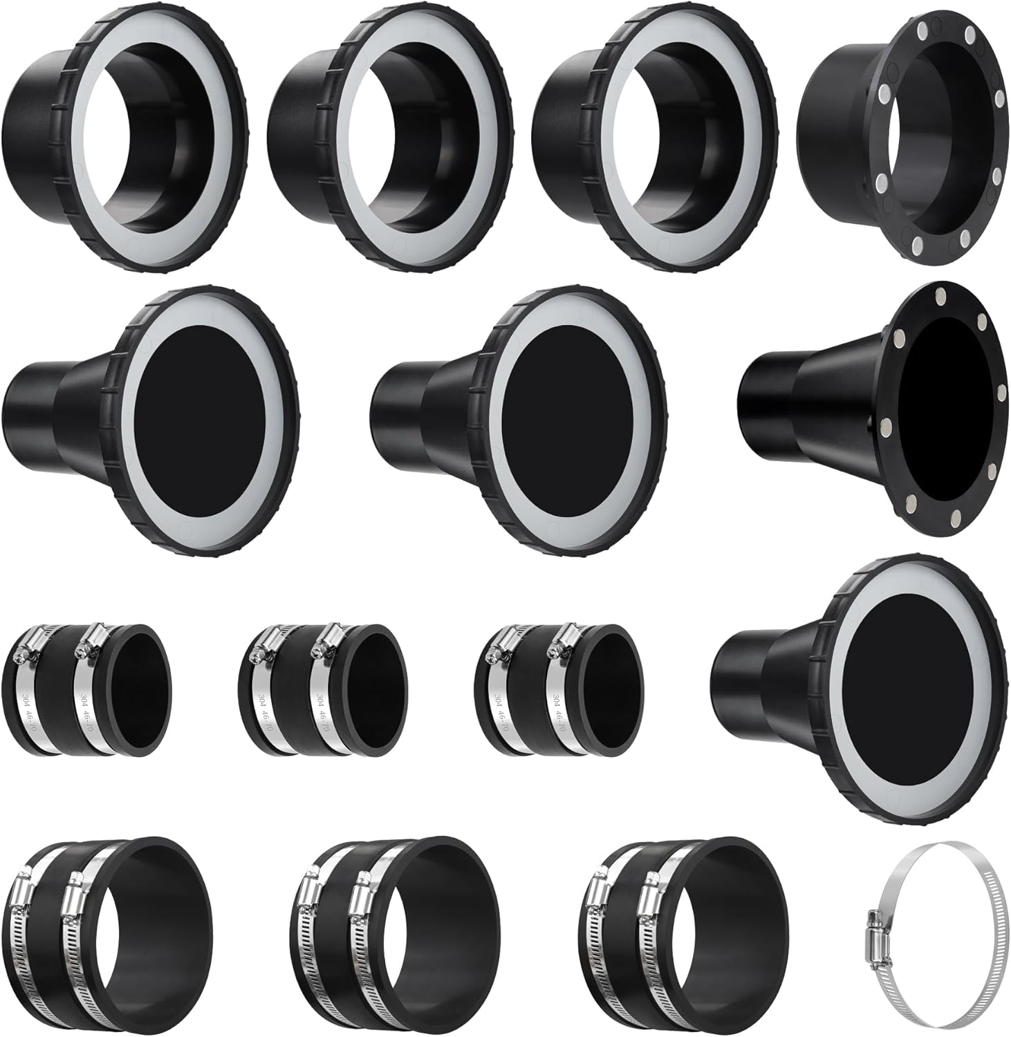 Magnetic Dust Collection Fittings for 4"&2-1/2" Dust Collectors Woodwork Shop Vacuum Hose,Two-to-Multi Magnetic Dust Collector System w/2PK Mag Connector+6Set 4"&2.5" Couplers,Quick Hose to 6 Machines