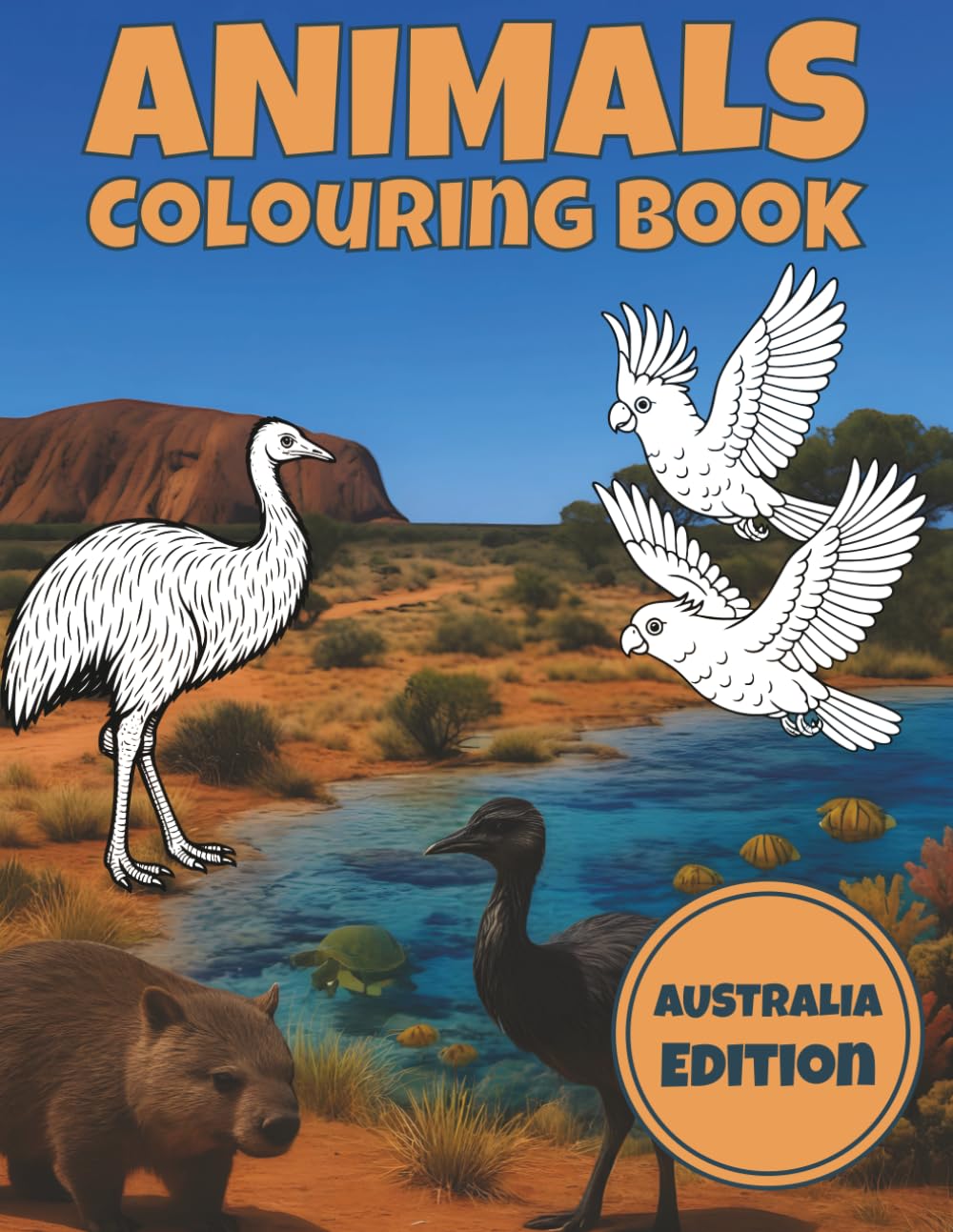 Australian Animals Colouring Book: 50 Australian Wildlife Illustrations for Kids. Featuring Koalas, Kangaroos, Wombats & More (Animal Kingdom Colouring Collection)
