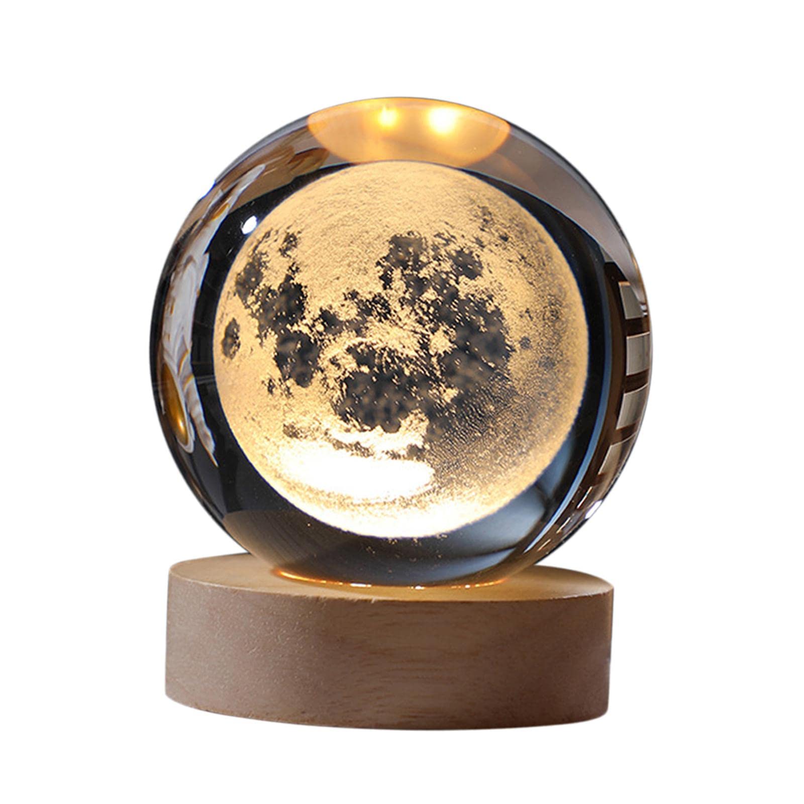 3D Night Lamp Educational Light Astronomy Night Lamp with Base for Decor, Moon