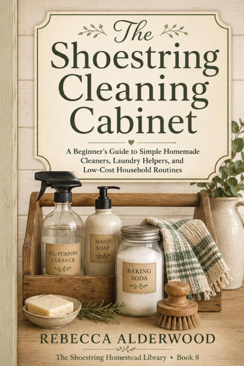 The Shoestring Cleaning Cabinet: A Beginner’s Guide to Simple Homemade Cleaners, Laundry Helpers, and Low-Cost Household Routines (The Shoestring Homestead Library)