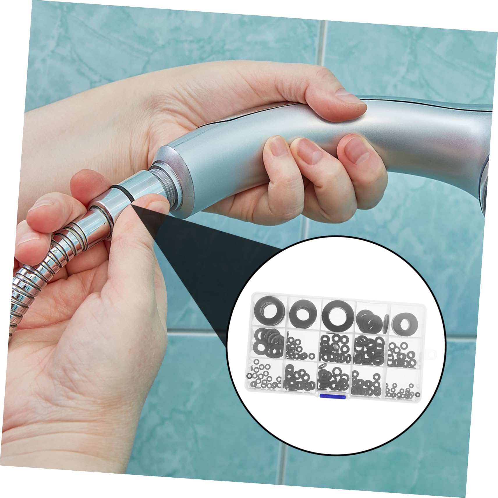 Rondelle Plate pour Robinet Noire 215 Pièces en Plastique pour Réparation