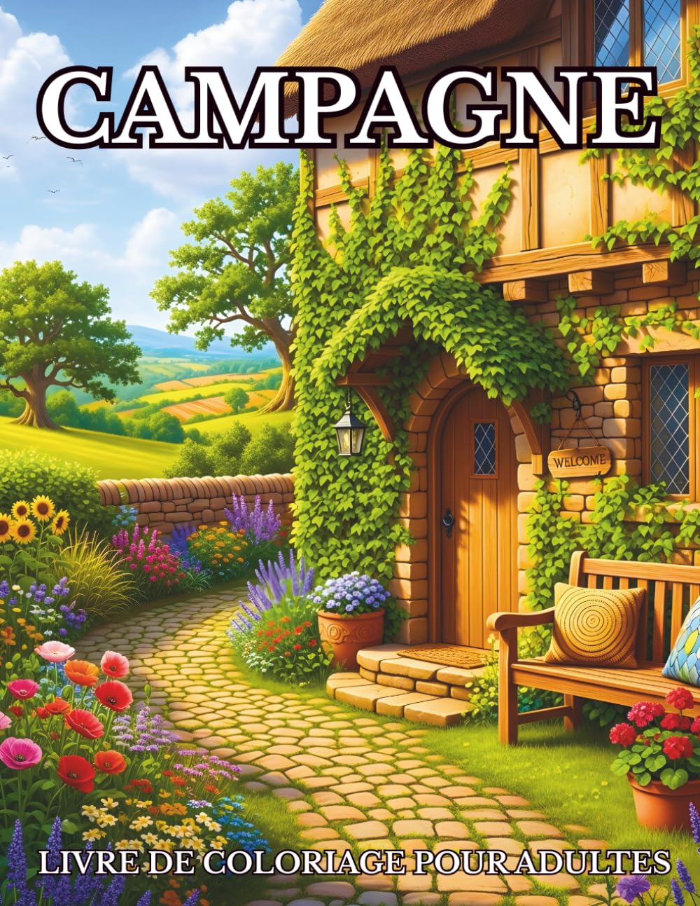 Campagne Livre De Coloriage Pour Adultes: Paysages Bucoliques, Animaux, Maisons Rurales et Moments Paisibles à Colorier (Nature Thérapie - Coloriage Pour Adultes)