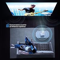 Vista 4 de YABER Mini proyector con WiFi, proyector de cine al aire libre Full HD 1080P, proyector portátil compatible con TV Stick/iOS/Android/TV