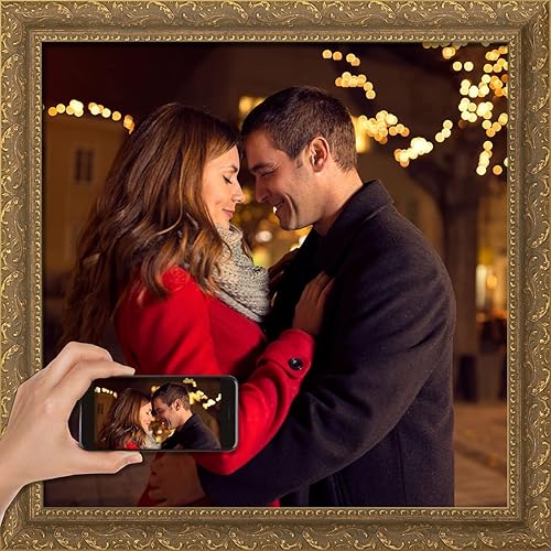 Vista 13 de ArtDirect Marco de madera negro moderno enmarcado personalizado de 12 x 14 pulgadas con tu foto o arte. Sube cualquier imagen y la imprimiremos