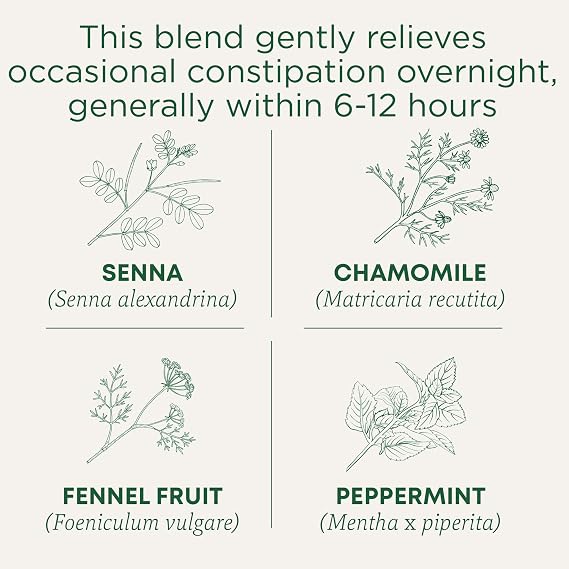 Traditional Medicinals Tea, Organic Smooth Move Chamomile, Relieves Occasional Constipation, Senna, 16 Tea Bags