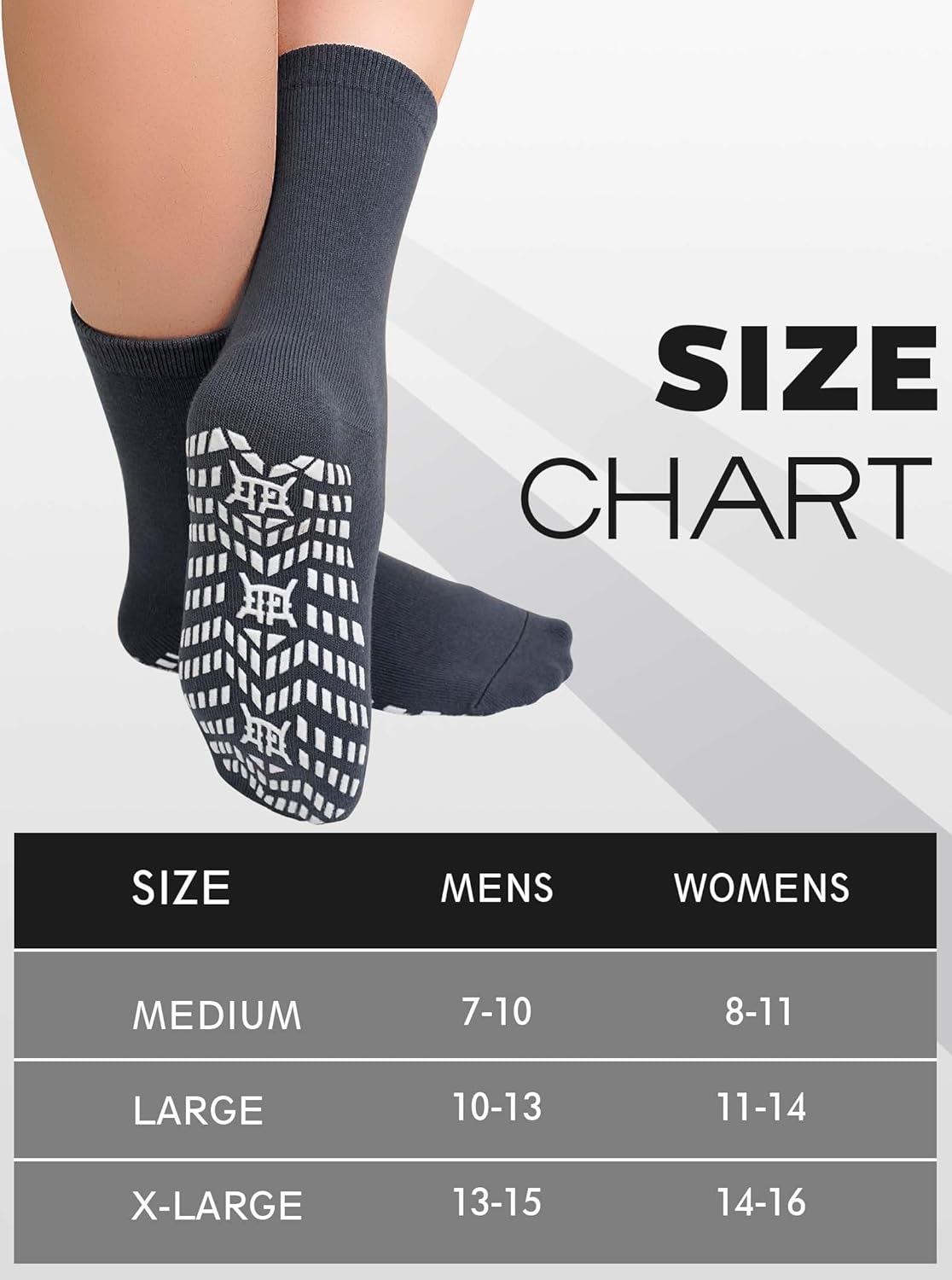 Artfasion Non Slip Socks Men: Women Grip Anti Slip Socks for Seniors Hospital Yoga Pilates - Image 2