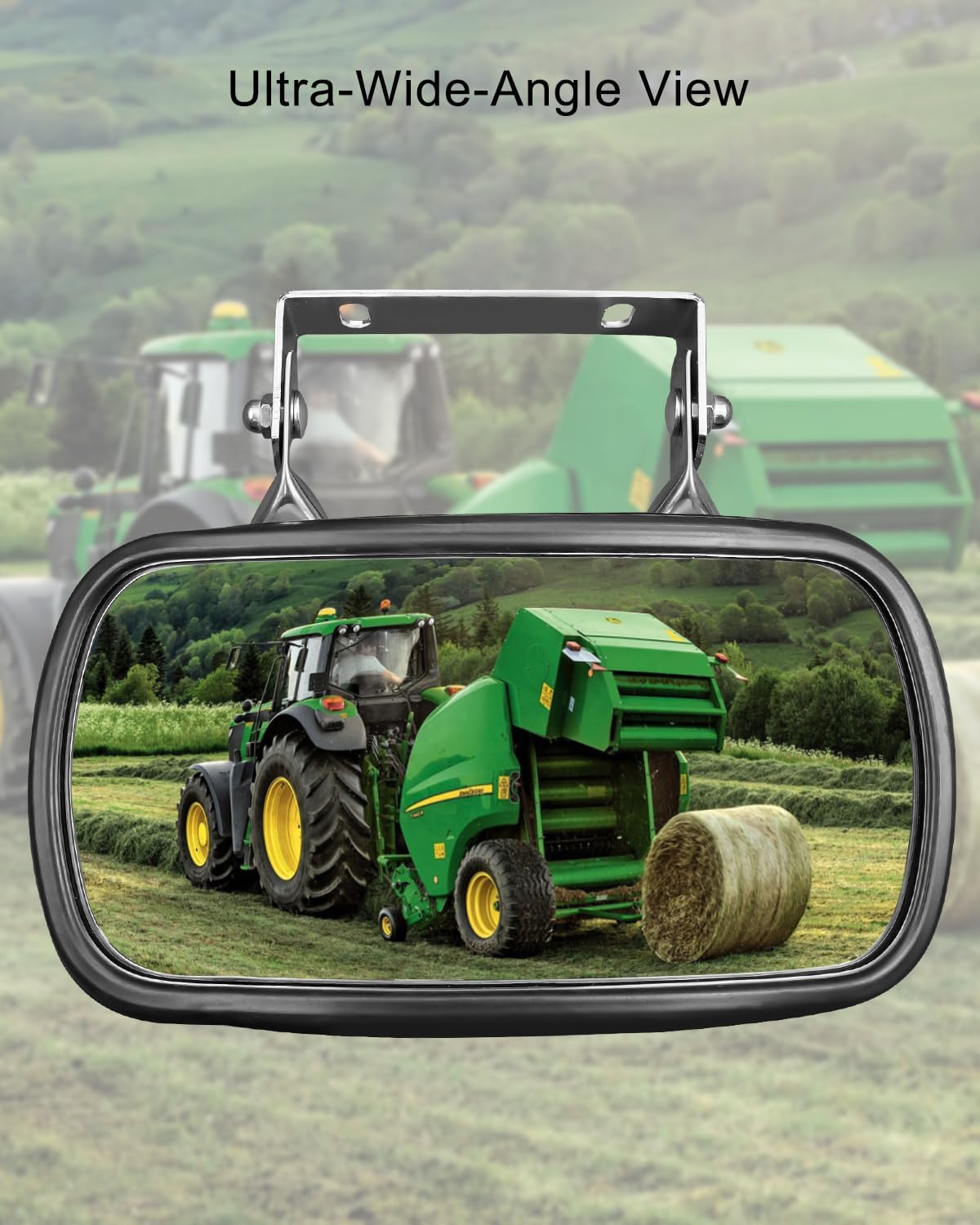 Strong Magnetic Tractor Mirrors Fit for John Deere Kubota Toyota Massery Ferguson New Holland CASE IH Kioti, Tractor Rear View Mirror Stainless Steel for Tractors Forklifts Trucks Boats Universal