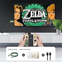 Vista 3 de Dock Switch para Nintendo SwitchNintendo Switch OLED Dock, base de TV para Switch de 6 pies, cable de base para cubierta de vapor con adaptador HDMI