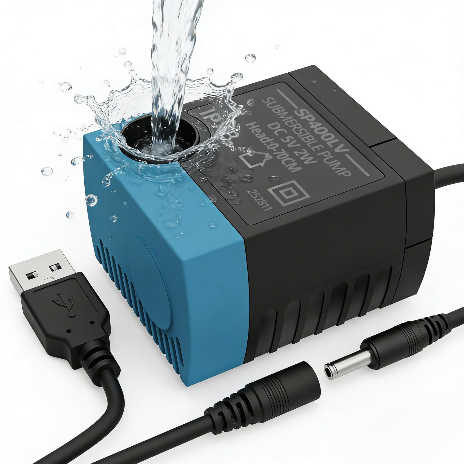 waatoos Cat Water Fountain Replacement Pump, SP-400LV Submersible Pump