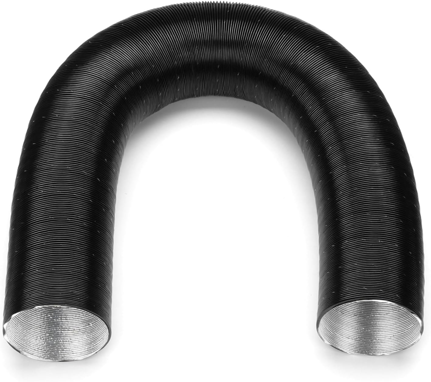 Black Aluminum Foil Dryer Vent Hose 2.36 Inch by 3.28 Ft for Grow Tents Dryer Rooms Inline Fans Kitchens Portable ACs
