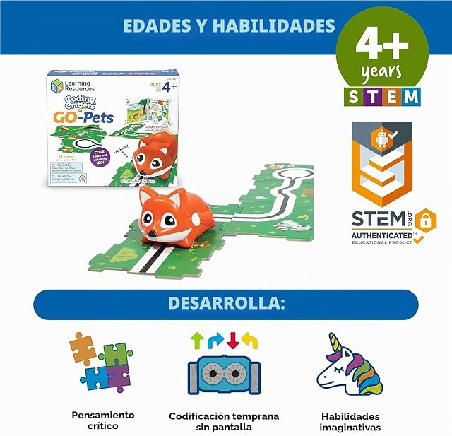 Foto 5 de 5 de Learning Resources El Zorro Scrambles, Mascota codificadora Go-Pets de Coding Critters, Stem