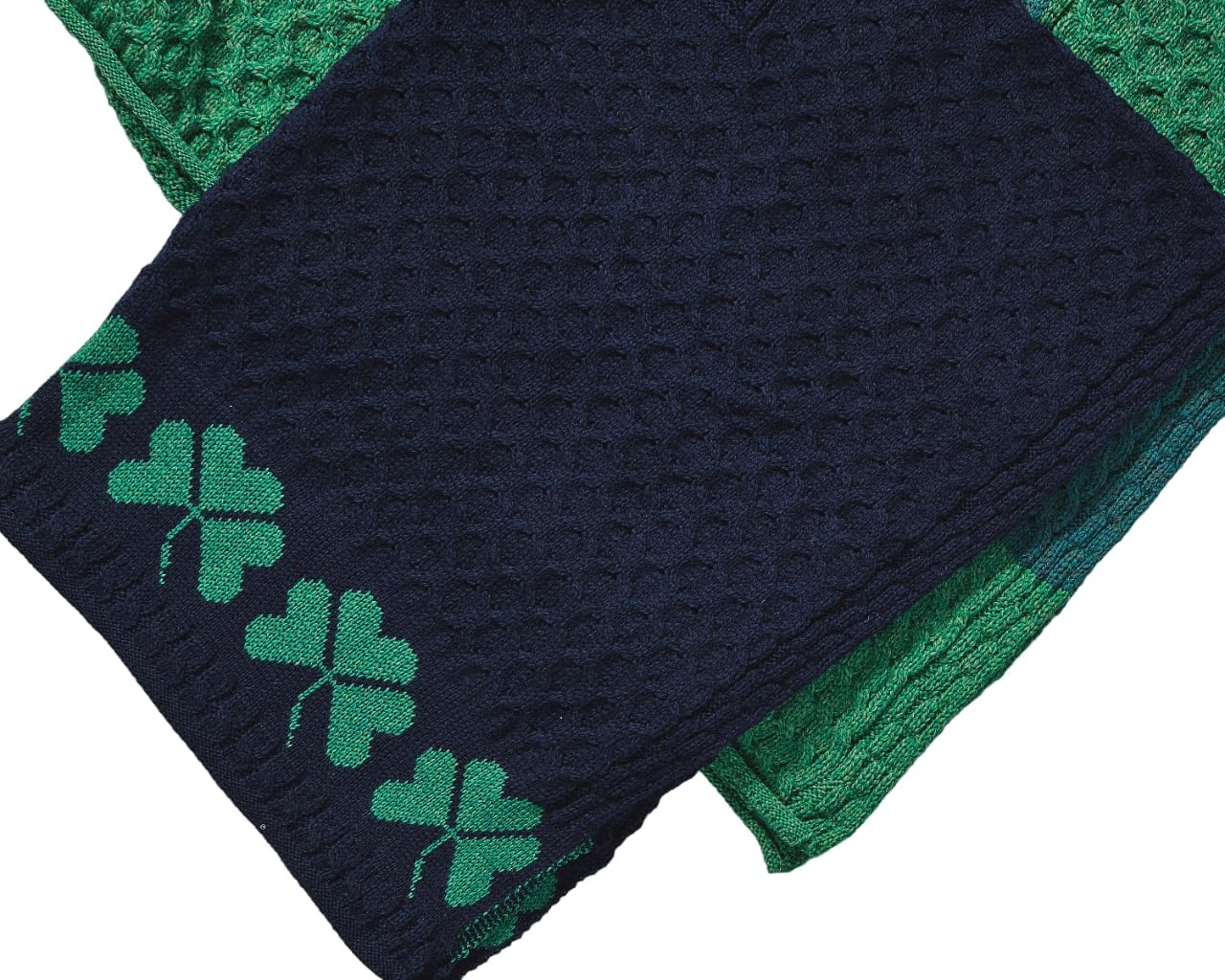 Irish Shamrock Blanket Cable Knit 100% Merino Wool Couch Throw Made in Ireland