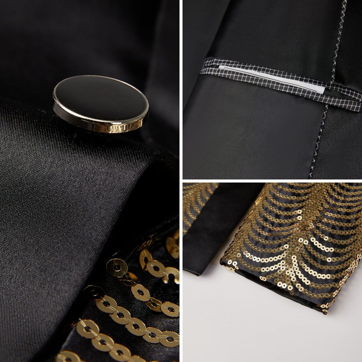 Giacca Blazer Da Uomo con Paillettes Lucide Vestibilità Slim Monopetto Scintillante Giacca Da Smoking Asimmetrica Abbigliamento Formale Da Sera per Feste Matrimoni Banchetti E Balli Di Fine Anno.