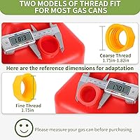 Vista 2 de Repuesto de boquilla de gasolina, 5 kits de boquillas de lata de gas estilo antiguo, fáciles de instalar, reemplazo de boquilla sin derrames
