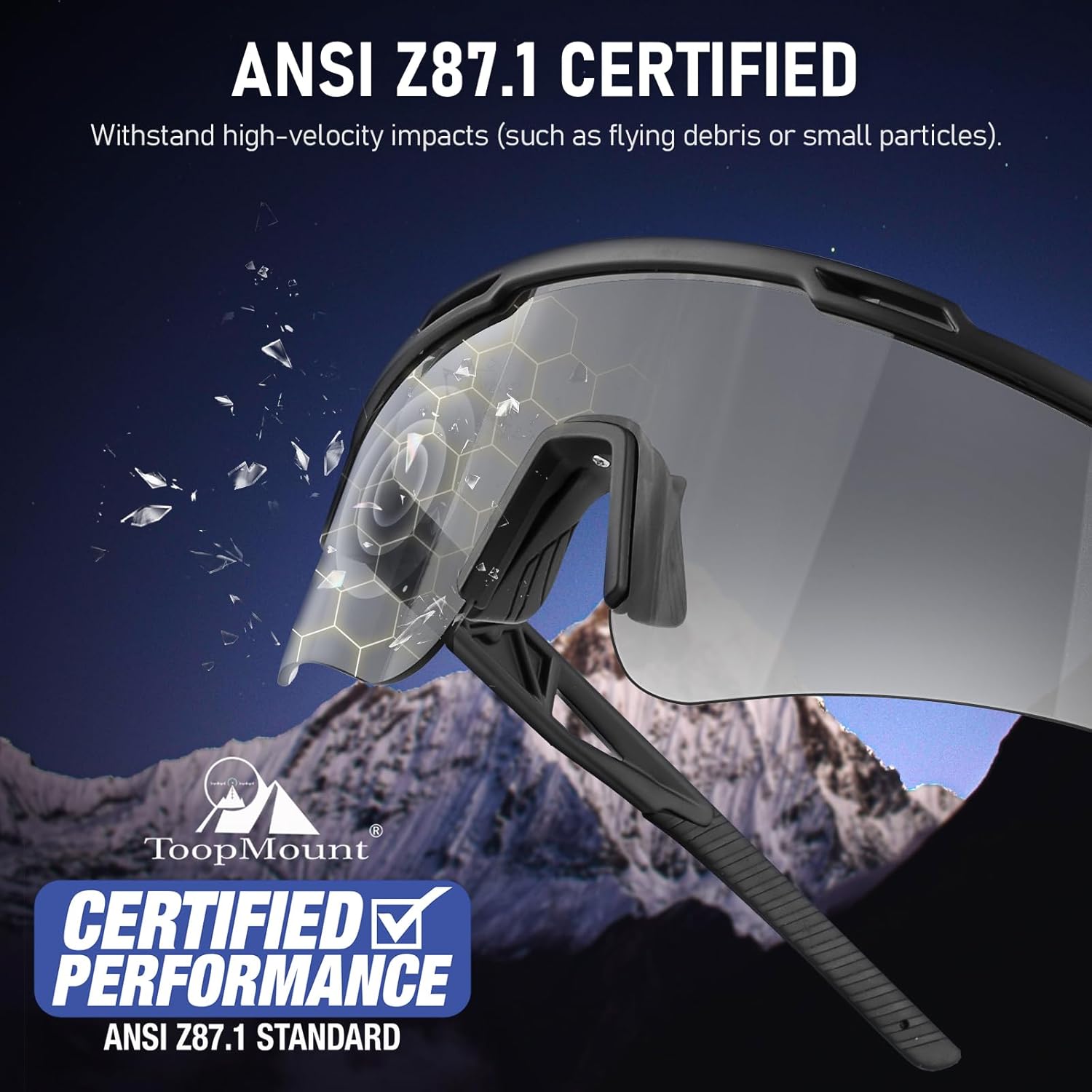 Tactical Eyewear Anti Fog, ANSI Z87.1 Sports Glasses with 3 Interchangeable Lens UV400 Protection Airsoft Goggle - Image 4