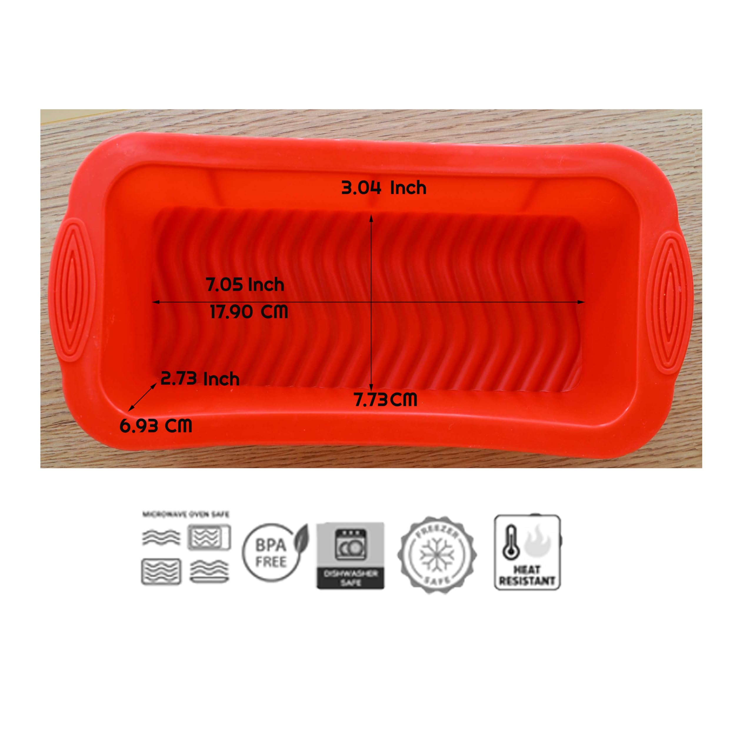 Moule à Mini Cakes Silicone 9 Trous | 2 Moules Antiadhésifs Vert Et Beige | Avec Poignées Métal | Pour Brownies, Petits Pains, Gâteaux | Résiste -40°C à 230°C - 11