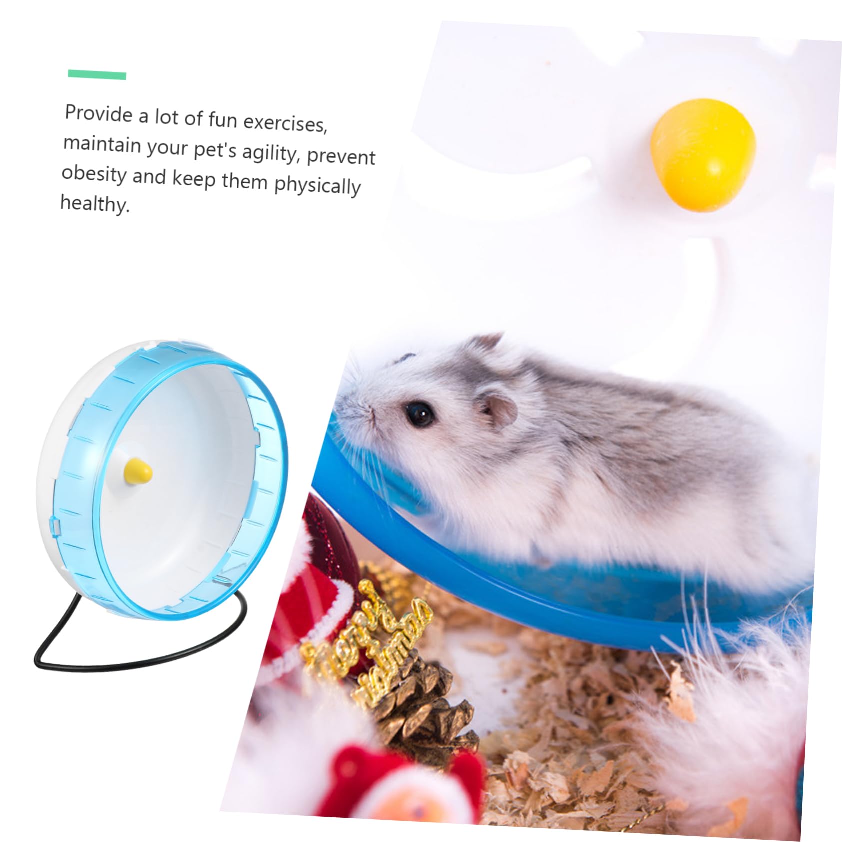 Hamsterlaufrad Leises Laufrad für Kleintiere, Blau