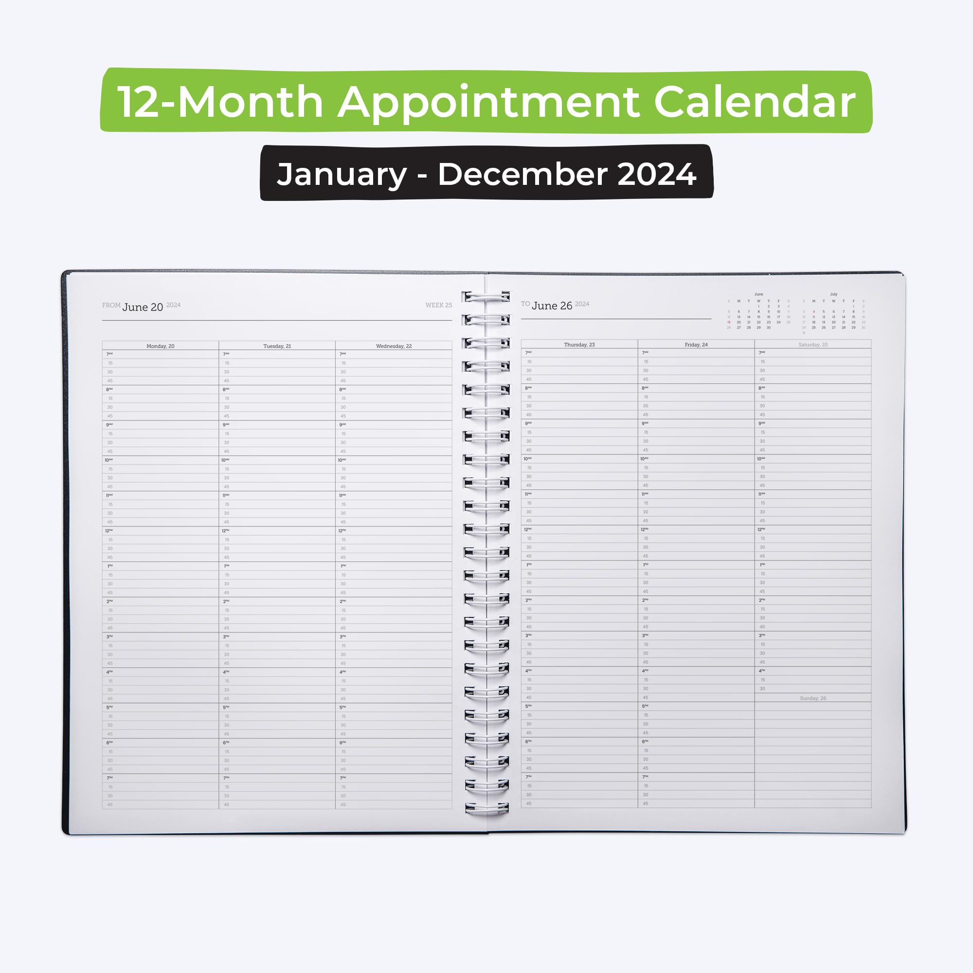 Amazon.com : WallDeca 2024 Appointment Weekly Planner - Annual Weekly & Monthly Planner, Jan - Dec 2024, 8.5 x 11 amazon-com-walldeca-2024-appointment-weekly-planner-annual-weekly-monthly-planner-jan-dec-2024-8-5-x-11-flexible-cover-7am-7pm-notes-pages-twin-wire-binding-office-products