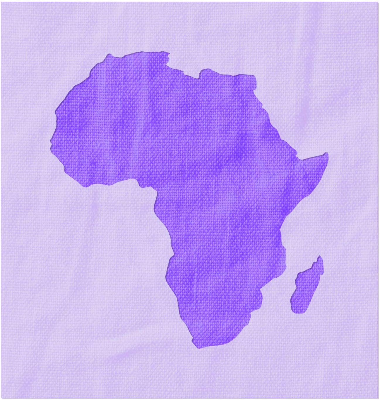 Stencil Stop Africa Shape Stencil - Reusable for DIY Projects, Painting, Drawing, Crafts - 14 Mil Mylar Plastic (18 x 16.88)