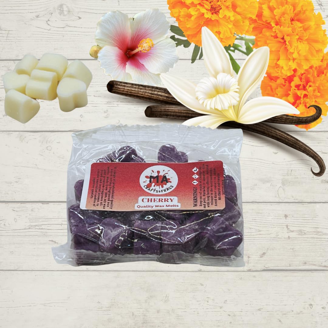 20 x Highly Scented Wax Melts Mini Hearts Handmade, Cruelty Free, Vegan Many fragrances (Cherry)