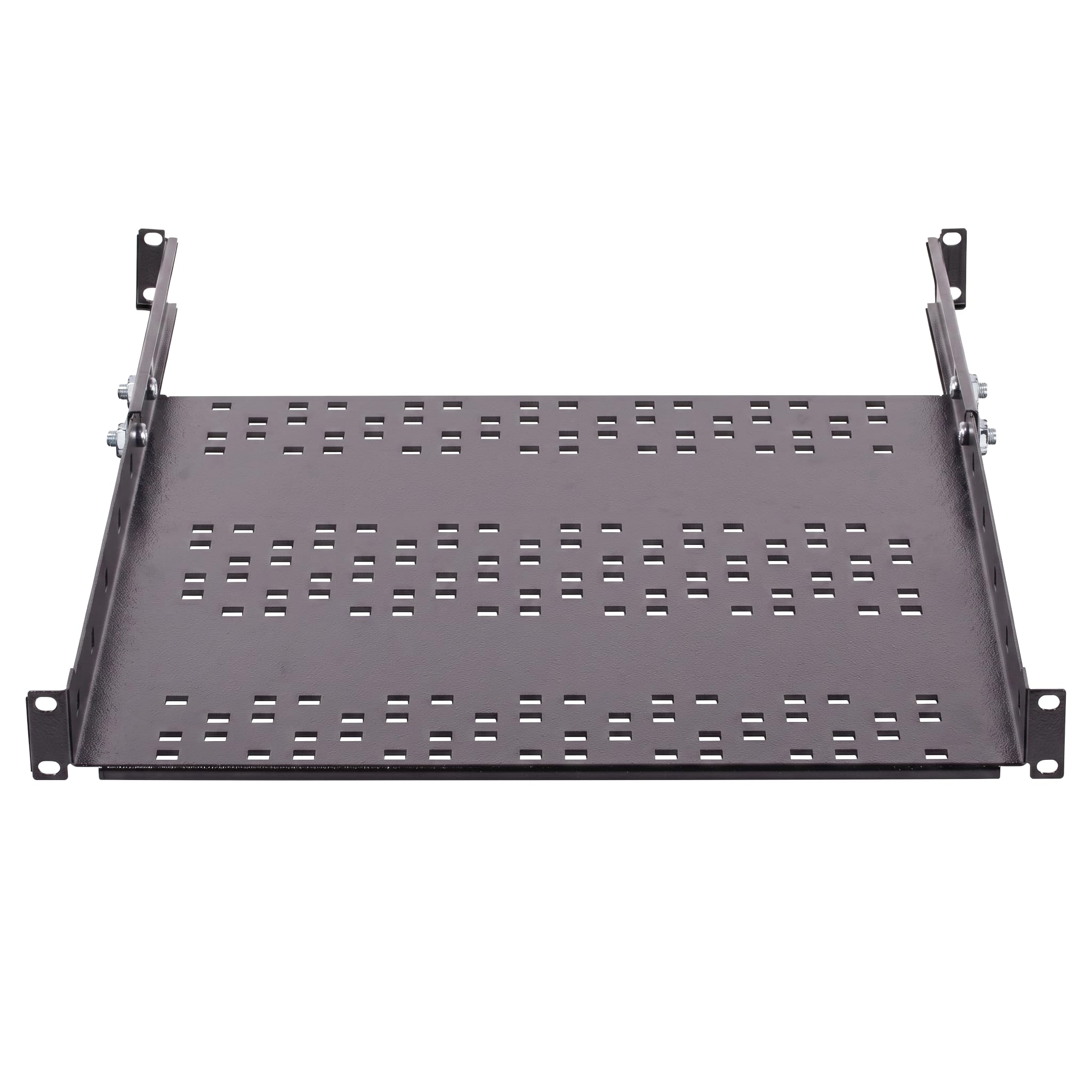 SABAJ M&D Półka do szafy Rack 19 1U 500 mm + 200 mm Czarna, 25 kg