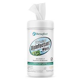 Benefect Botanical Disinfecting Wipes - (170 Wipe Count) Natural, No Residue - Antibacterial Disinfectant, Multi-Surface Cleaning and Sanitizing Wipes
