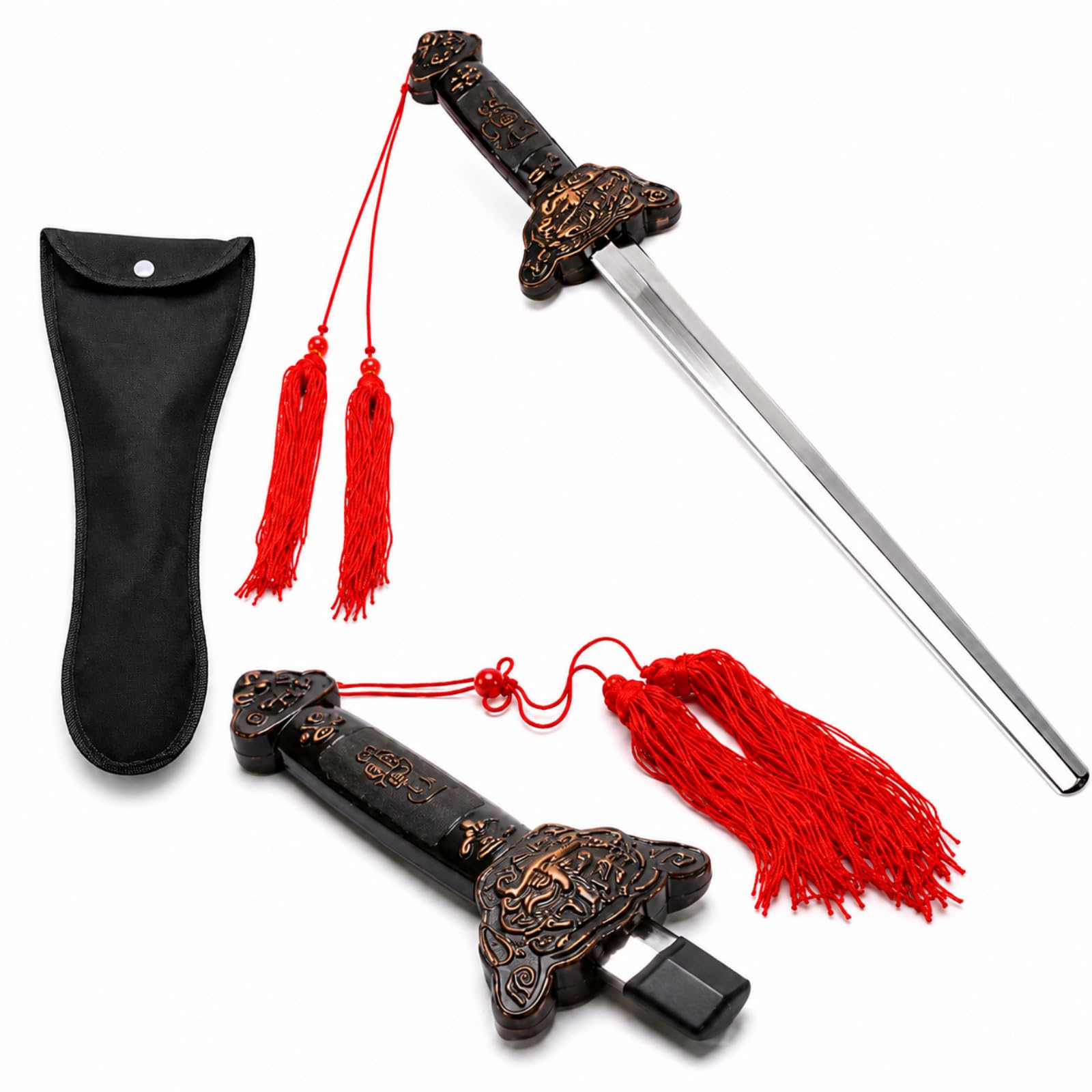 Telescopic Oranment Sword for Tai Chi Practice, Equip an assembly bag