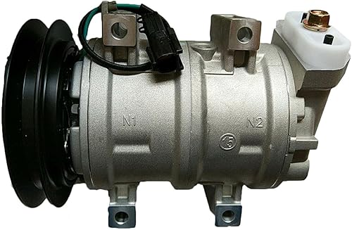 Geofrey Compresor de aire acondicionado 4456130, 5060120260A compatible con excavadora Deere: 210,135C,370C,75C,80C,200CLC,225LC,230CLC,270CLC