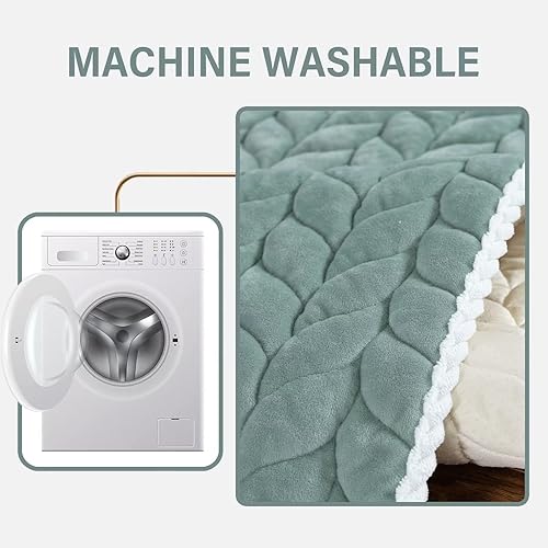 Miniatura 4 de Dxcaicc Cojines de asiento de ventana de bahía para interiores, almohadilla antideslizante de terciopelo de cristal, cojín de banco de sala de