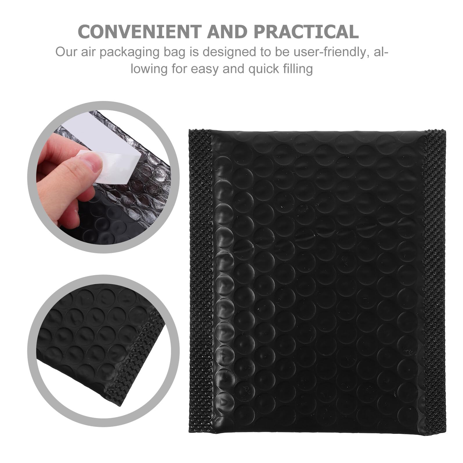 100piezas Bolsas de Correo Autosellables Burbujas Negras de Impermeables y Resistentes Desgarros para Envíos Pequeños y Protección de Paquetes