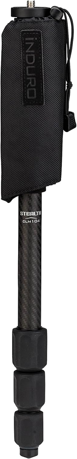 Limited Stock Induro Tripods CLM104 No. 1 Stealth Carbon Fiber Monopod, 4 Sections (Black)