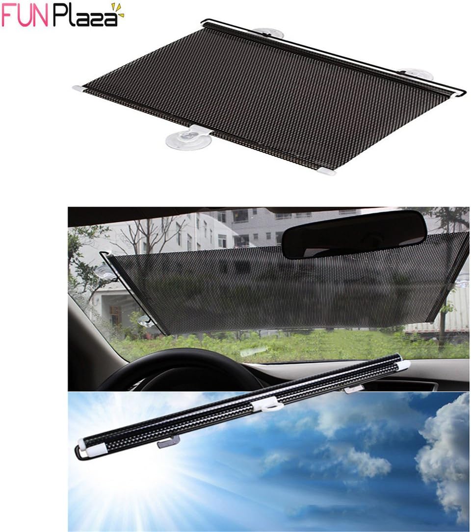 SunShade Windshield Retractable Car Window Roller Block UV Blinds for Woman Children Protection Black (40 x 125cm)