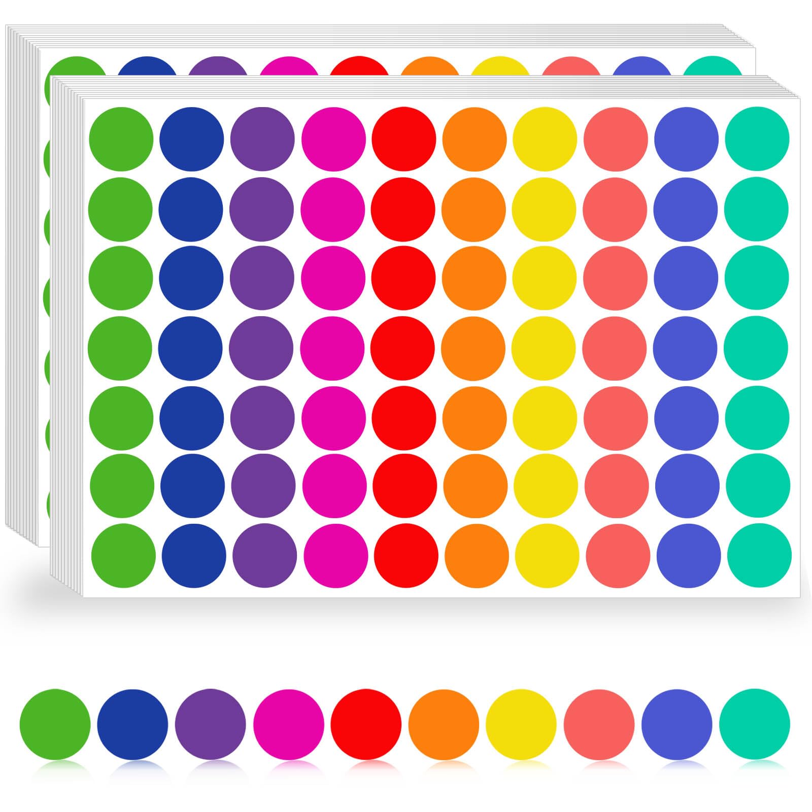 4200 Pcs Colored Dot Stickers, 3/4 inch Round Color Coding Labels