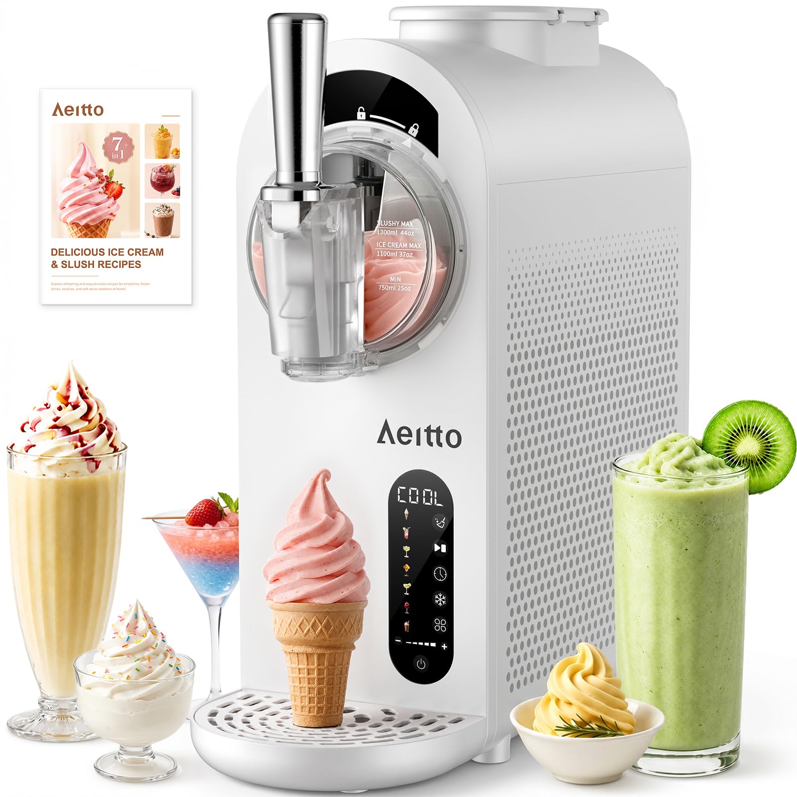View 1 of ** FACTORY SEALED OPEN FOR INSPECTION**Aeitto 2-in-1 Ice Cream & Slushie Machine