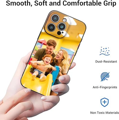 Miniatura 5 de Funda personalizada para teléfono con foto familiar para iPhone 16, 15, 14, 13, 12, 11 (Pro MaxProMiniXRSE), funda de silicona líquida a prueba de